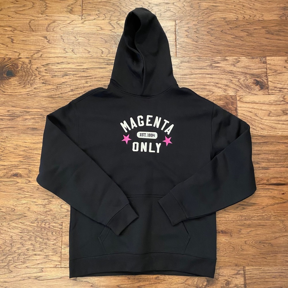 T-Mobile Magenta Only Est 1994 Black Embroidered Hoodie Sweatshirt Mens Large